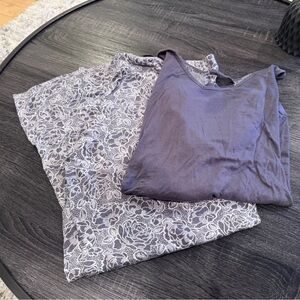 Apt. 9 Charcoal Lace Overlay Pajama Set